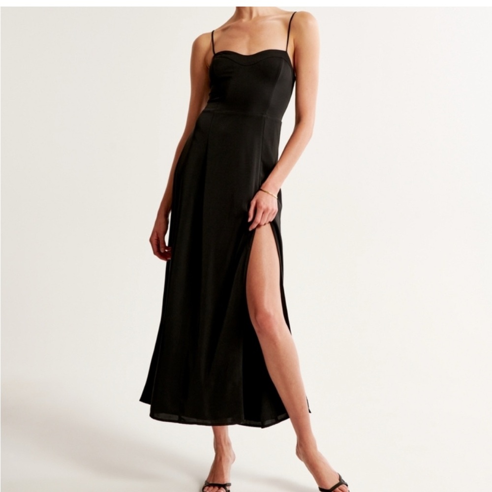 NWT Abercrombie S Petite Black Halter Dress